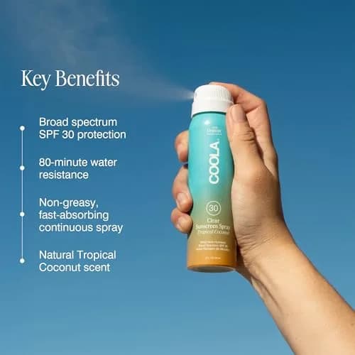 COOLA Organic Sunscreen SPF 30 Spray - Tropical Coconut, Travel Size 2 Fl Oz (Pack of 1) - view 2