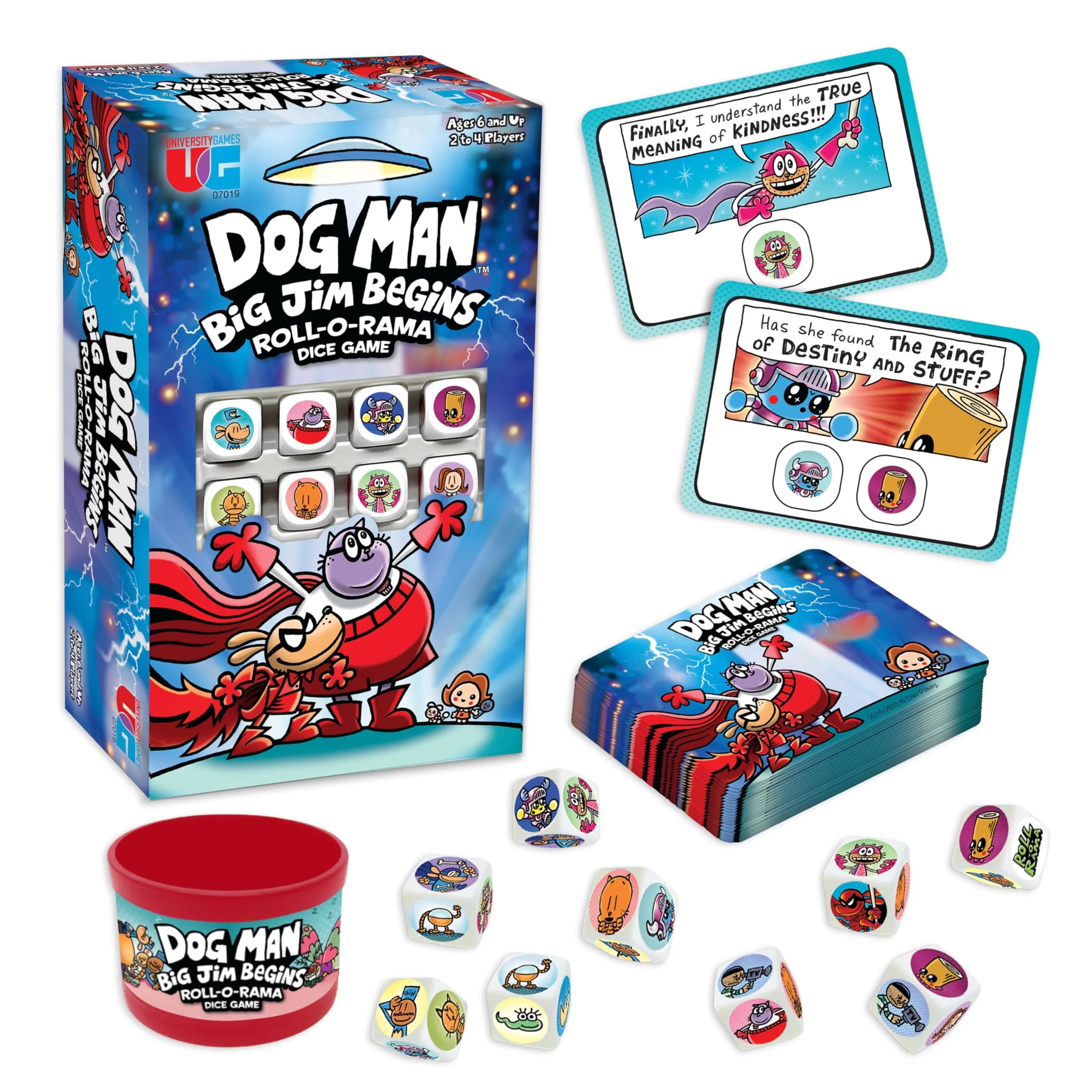 University Games Dog Man: Attack of the Fleas Game (UG-07010) | Cooperative Family Board Game for Kids 7+ — Big Jim Begins