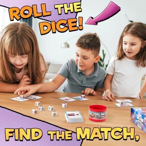 University Games Dog Man Big Jim Begins Roll-O-Rama Dice Game | Family Dice Game for Kids 6+ thumbnail 4