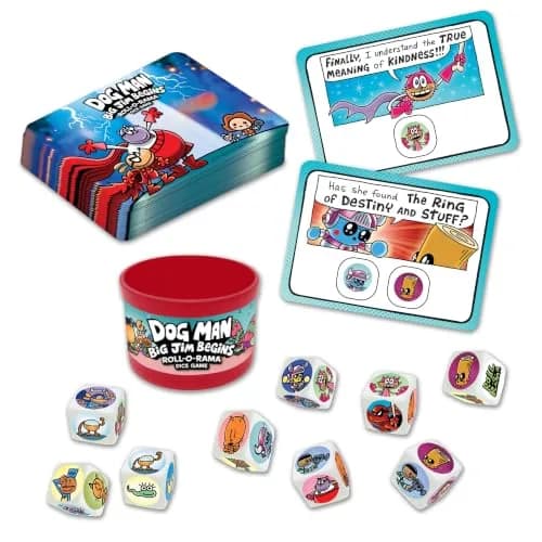 University Games Dog Man Big Jim Begins Roll-O-Rama Dice Game | Family Dice Game for Kids 6+ thumbnail 6