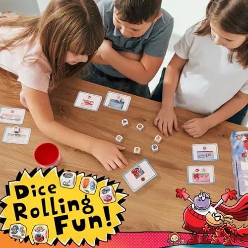 University Games Dog Man Big Jim Begins Roll-O-Rama Dice Game | Family Dice Game for Kids 6+ thumbnail 2
