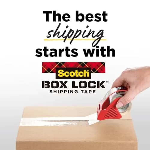 Scotch Box Lock Extreme Grip Packaging Tape with Dispenser, 2 Rolls, Clear Heavy Duty Shipping Tape 1.88 inch x 800 inch | Sticks Instantly to Any Box thumbnail 9