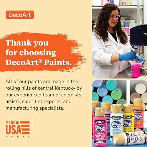 DecoArt Americana Dazzling Metallics Acrylic Paint Set – 24 Colors (48 Fl Oz Total) | Shimmering Metallic Craft Paints for Canvas, Wood & DIY thumbnail 6