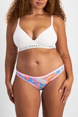 Bonds Women’s High-Cut Bikini Panties 3-Pack | Stretch Cotton-Blend, Soft Comfort thumbnail 2