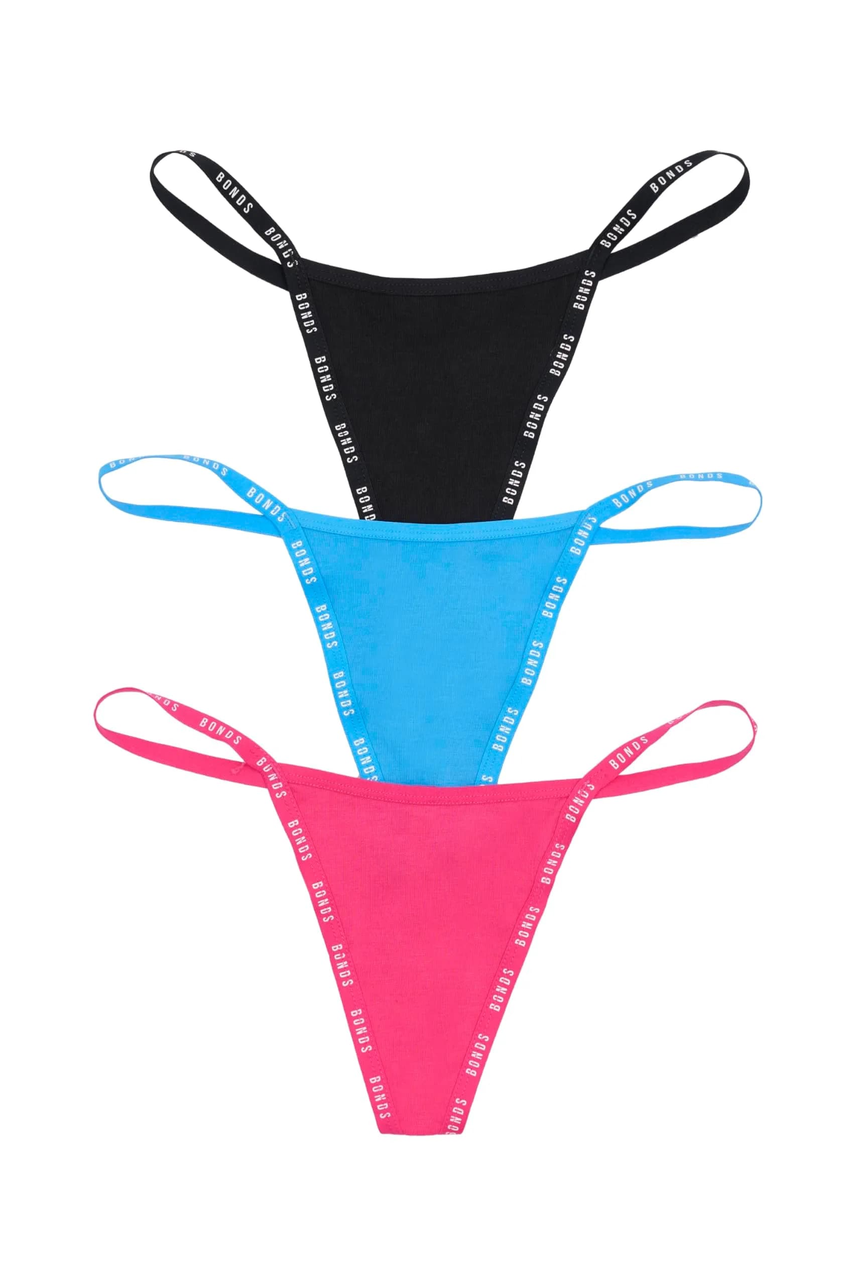 Bonds Women’s Thong Underwear 3-Pack | Breathable Cotton Blend, Soft Stretch, Everyday Comfort