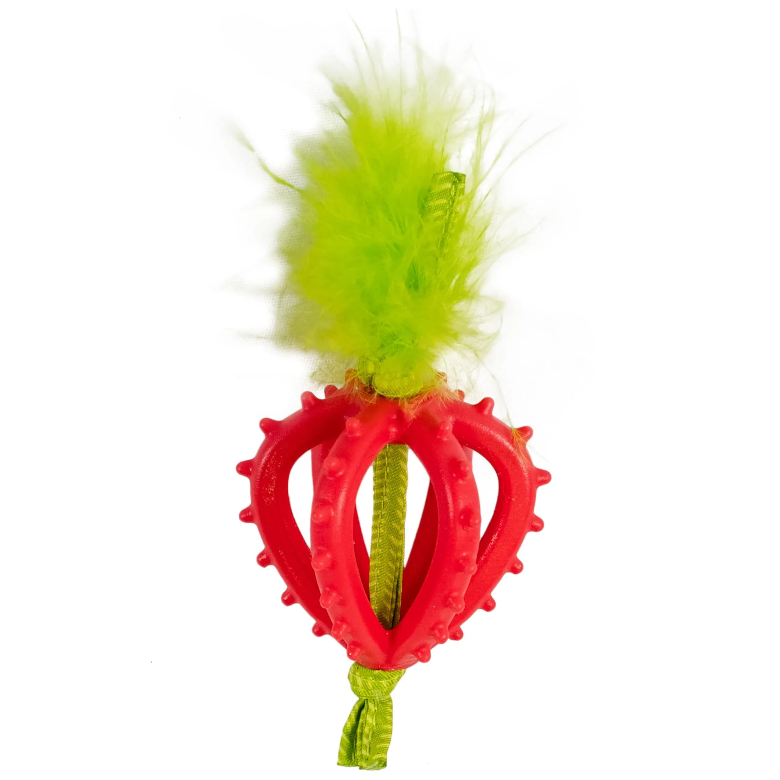 Catstages Dental Strawberry Teether Cat Chew Toy with Catnip, 4" - Pink - main product image