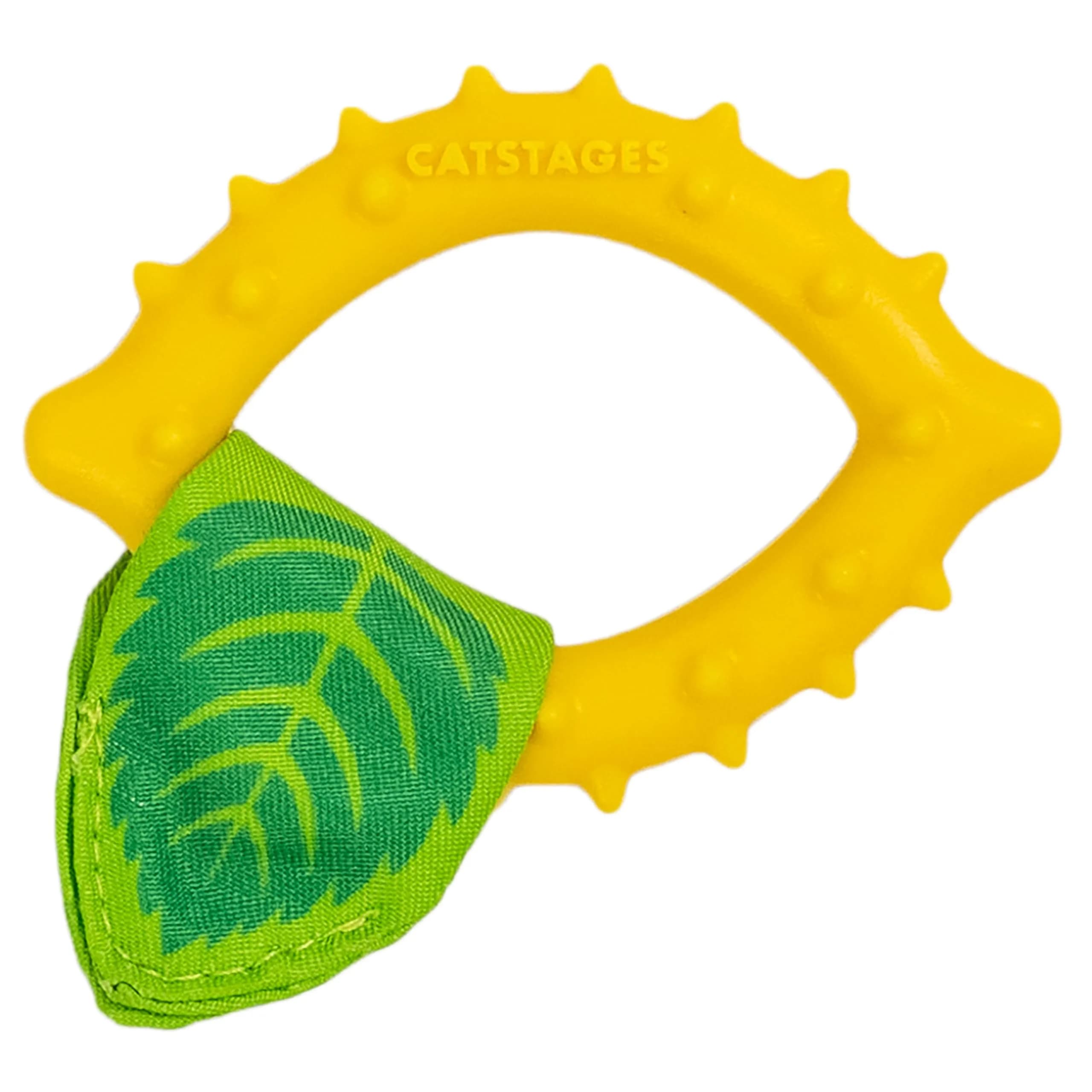 Catstages Dental Banana Cat Toy - Lemon Yellow, 13.5cm (5.3") - Infused with Catnip & Crinkle Sound - main product image