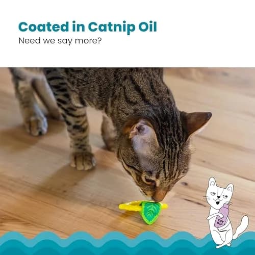 Catstages Dental Lemon Teether Interactive Chew Cat Toy with Catnip, 2.4" | Soft & Multi-Textured, Helps Keep Teeth Clean, Massages Gums, Catnip Oil Coating, Bat & Carry, Enrichment for Cats & Kittens thumbnail 4