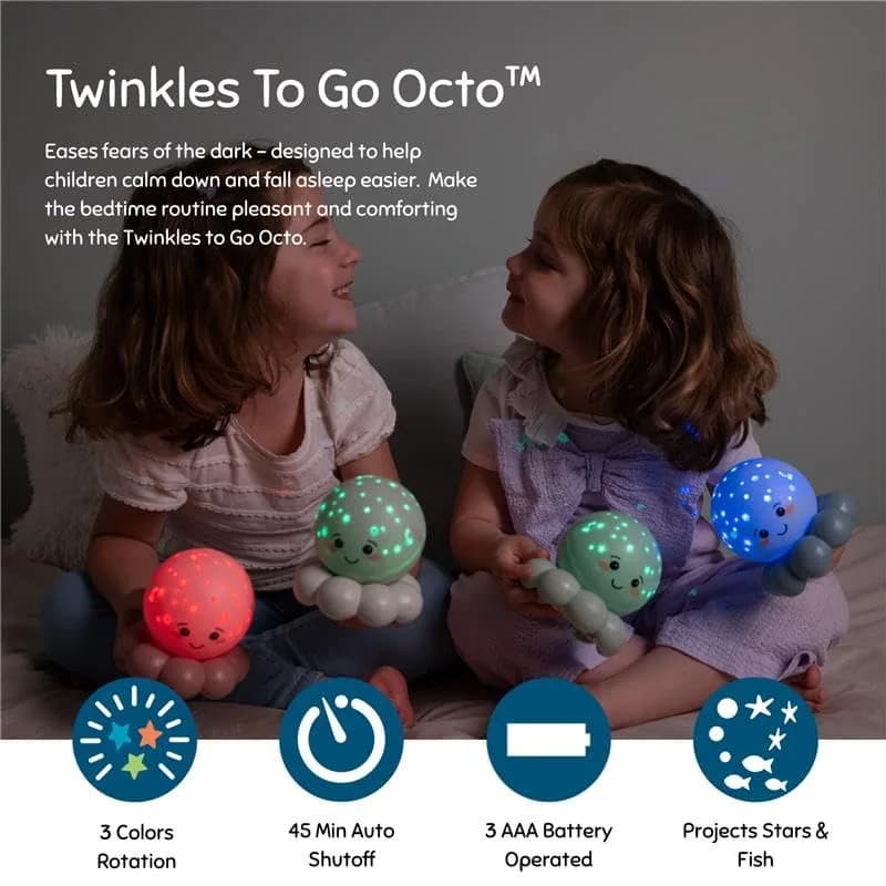Cloud b Twinkles to Go Octo Pastel Green | Portable Night Sky Projector for Bedroom & Travel thumbnail 2