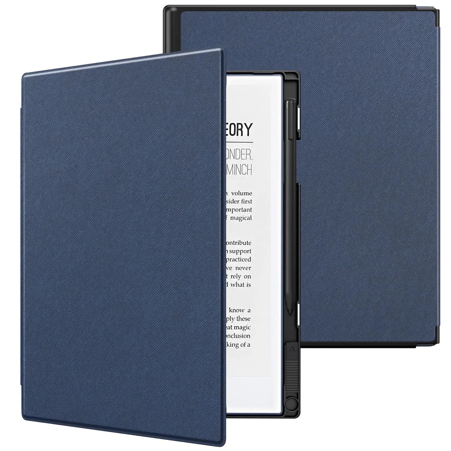 TiMOVO Case for Remarkable 2 10.3" (26.16 cm) Dark Blue Folio with Pen Slot | Protective Hard Back Shell — Dark Blue