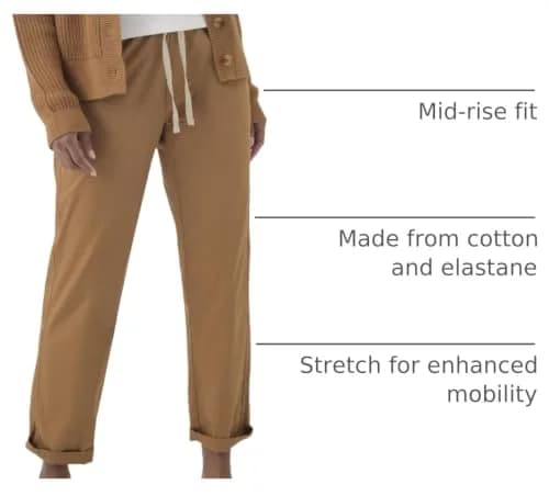 Pact Organic Cotton Women's Daily Pants Camel | Breathable, Stretch & Versatile (70-120 chars) thumbnail 4