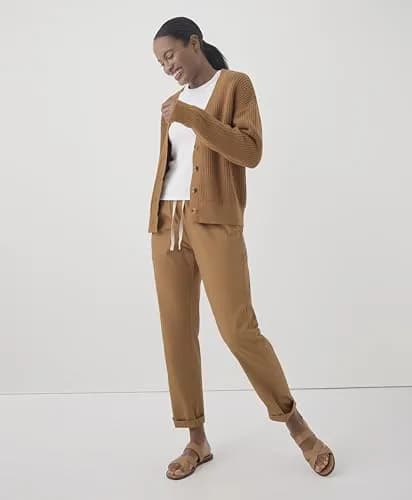 Pact Organic Cotton Women's Daily Pants Camel | Breathable, Stretch & Versatile (70-120 chars) thumbnail 5