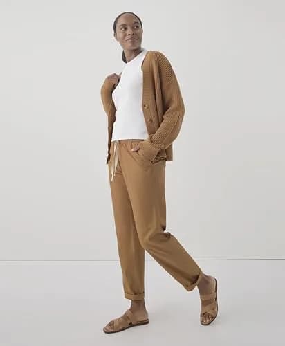 Pact Organic Cotton Women's Daily Pants Camel | Breathable, Stretch & Versatile (70-120 chars) thumbnail 6