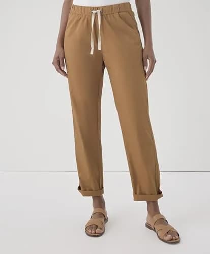 Pact Organic Cotton Women's Daily Pants Camel | Breathable, Stretch & Versatile (70-120 chars) thumbnail 7