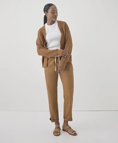 Pact Organic Cotton Women's Daily Pants Camel | Breathable, Stretch & Versatile (70-120 chars) thumbnail 3