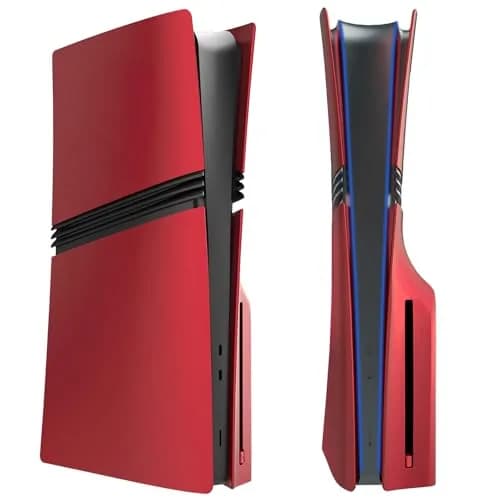 MIKNEKE Red PS5 Pro Disc Edition Console Faceplates | 39.1cm x 21.6cm (15.4in x 8.5in) thumbnail 1