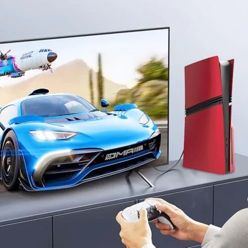 MIKNEKE Red PS5 Pro Disc Edition Console Faceplates | 39.1cm x 21.6cm (15.4in x 8.5in) thumbnail 7
