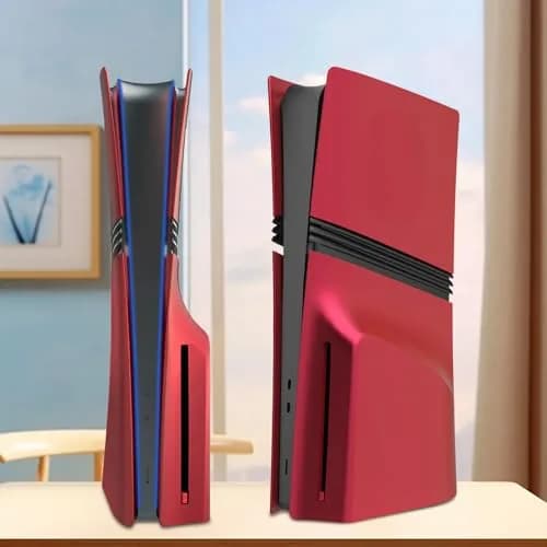 MIKNEKE Red PS5 Pro Disc Edition Console Faceplates | 39.1cm x 21.6cm (15.4in x 8.5in) thumbnail 8