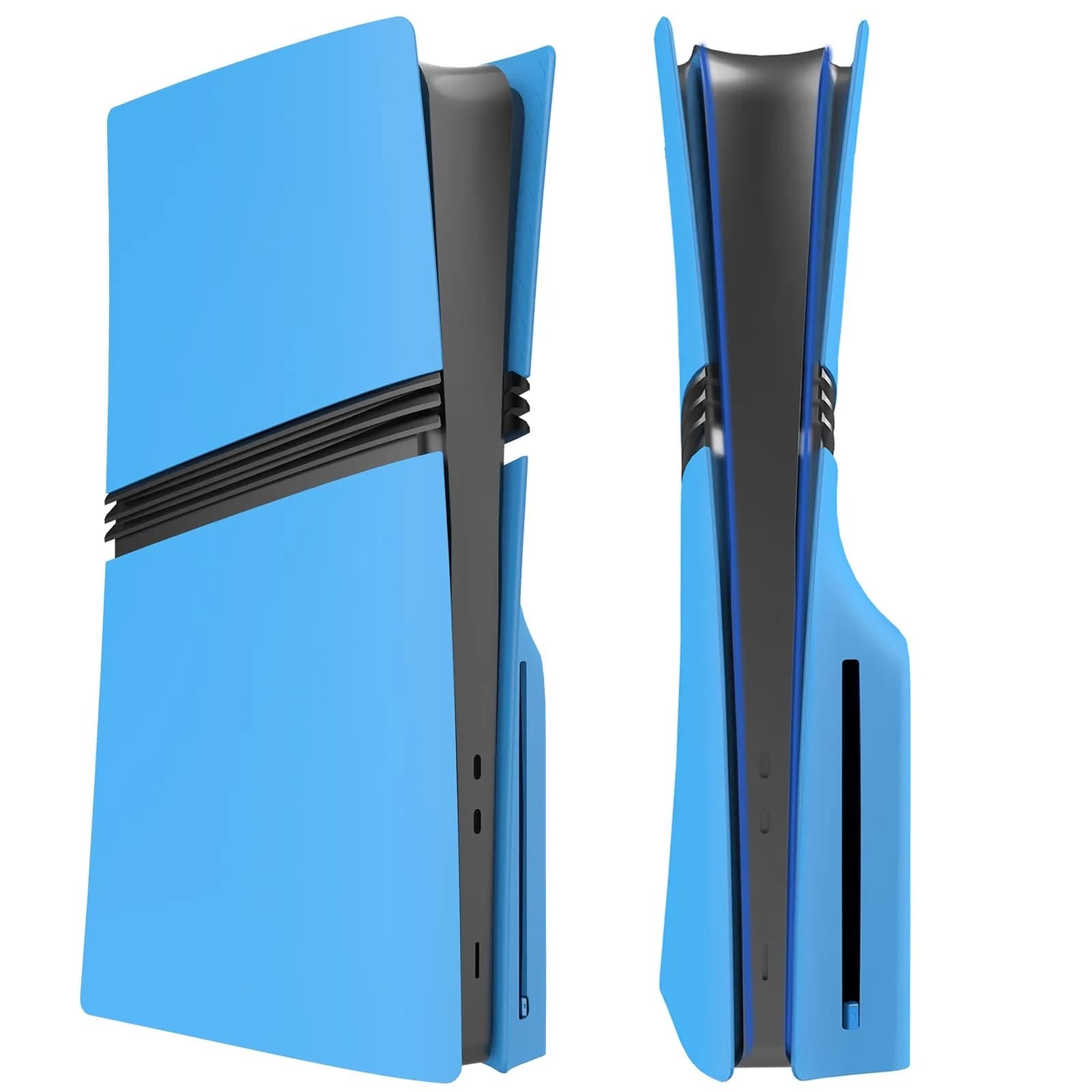 MIKNEKE Cover Plates for PS5 Pro Disc Edition | Matte Side Shell FacePlates for PlayStation 5 Pro Console (15.2*8.5 in) — Starlight Blue