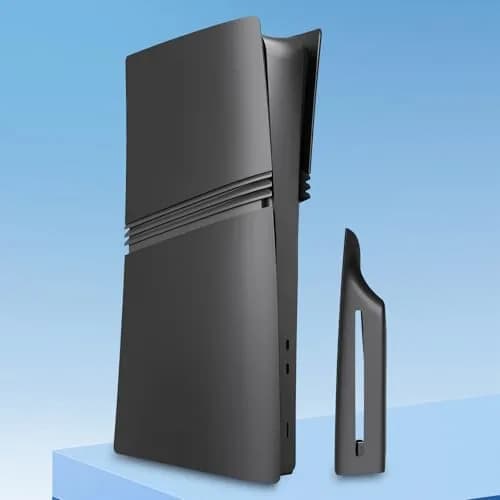 MIKNEKE Black Matte Faceplates for PS5 Pro Disc Edition | Replacement Side Shell Panels thumbnail 2