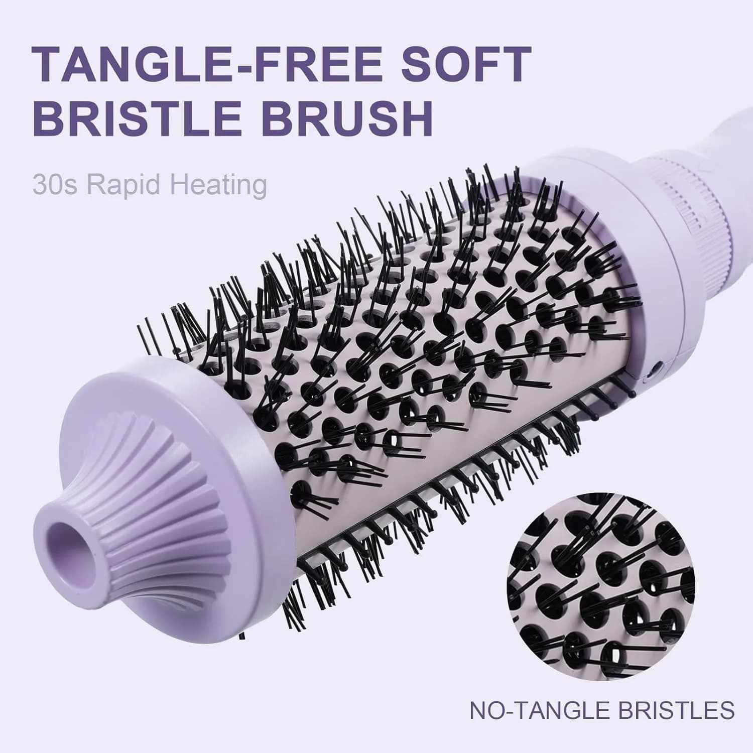 Sonew Heated Round Brush Set 1.25"/1.5"/1.75" | 3 Sizes for All Hair Types, 290-450°F, Dual Voltage, Lilac thumbnail 4