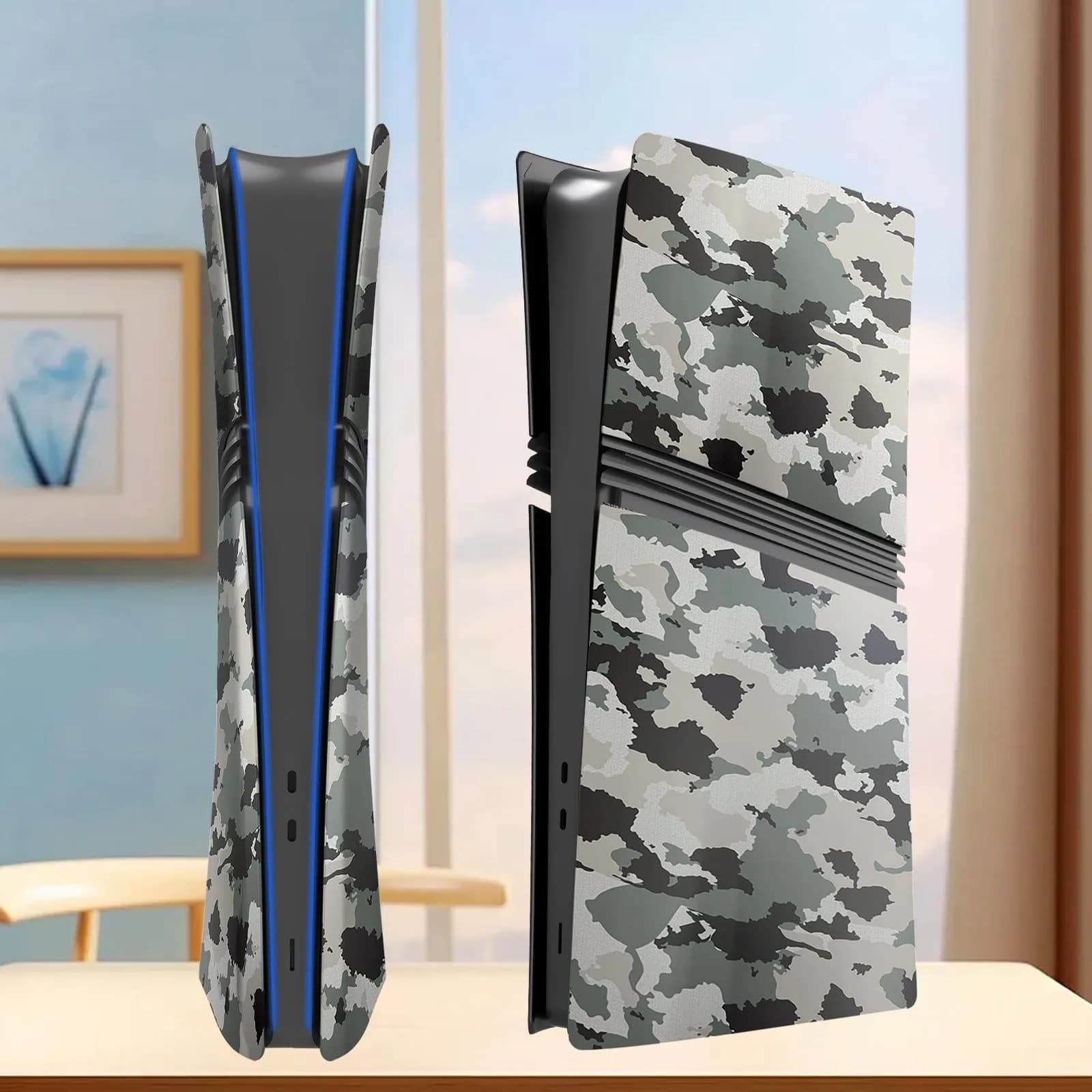 MIKNEKE Cover Plates for PS5 Pro Digital Edition Matte FacePlates Accessories in Camouflage | Durable ABS Shell for Console Protection thumbnail 8