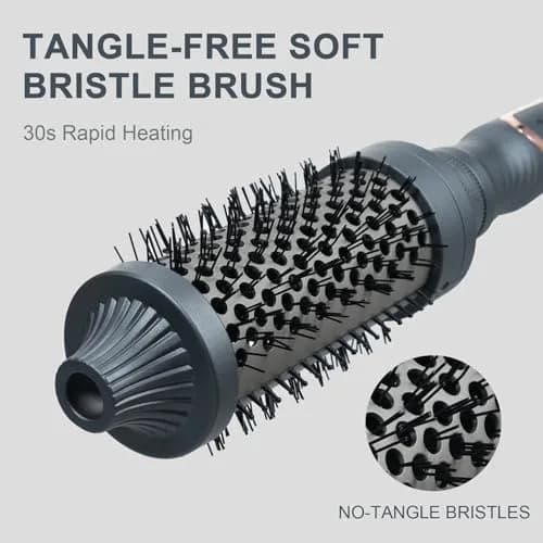 Sonew Heated Round Brush, 1.25"/1.5"/1.75" | Ionic Tech, Dual Voltage, Smooths Frizz & Adds Volume thumbnail 5
