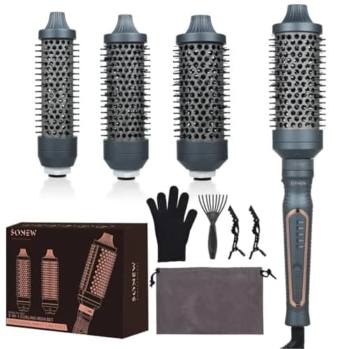 Sonew Heated Round Brush, 1.25"/1.5"/1.75" | Ionic Tech, Dual Voltage, Smooths Frizz & Adds Volume thumbnail 9