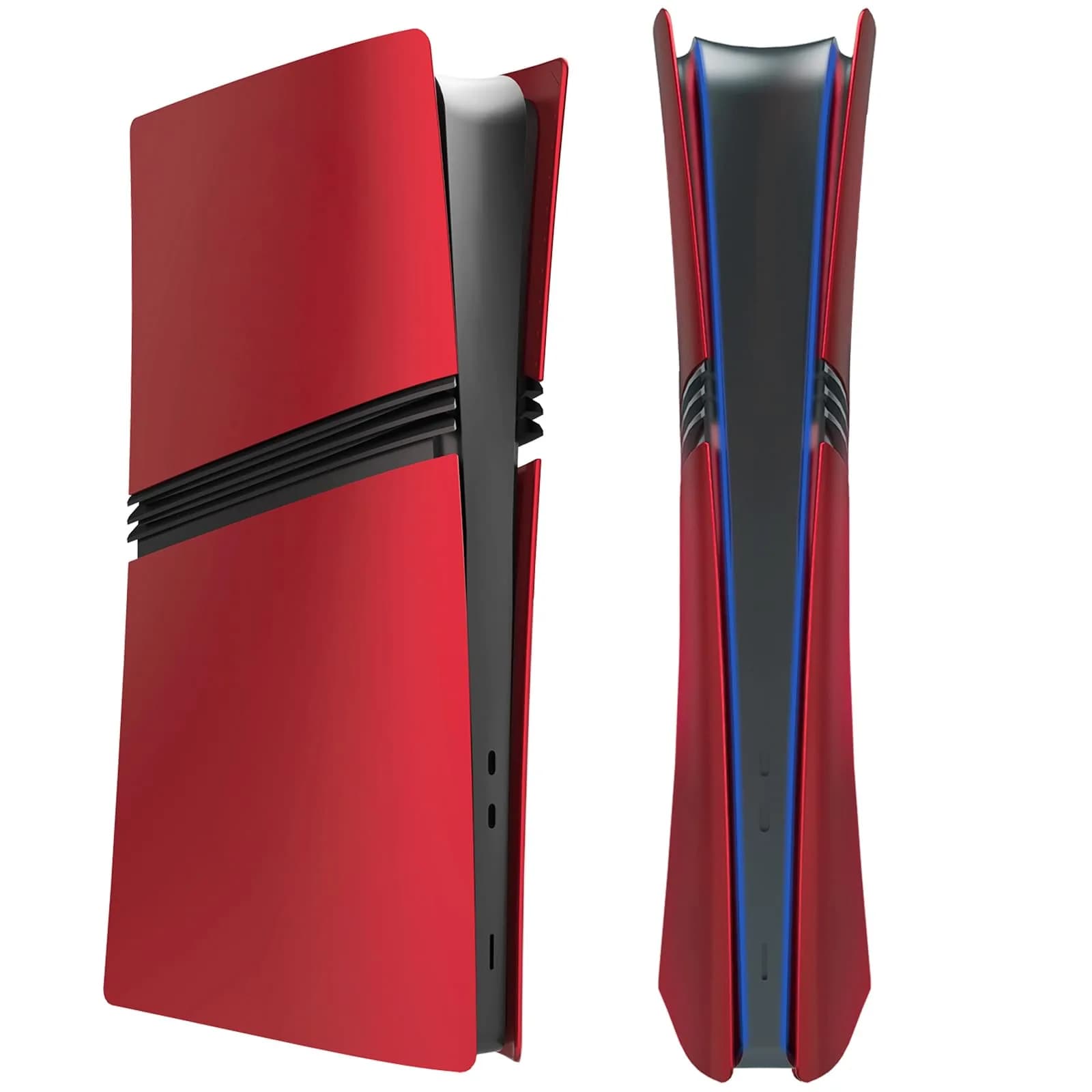 MIKNEKE Cover Plates for PS5 Pro Digital Edition Matte Faceplates in Red | Compatible with PlayStation 5 Pro Console (15.2*10.2 in) — Red