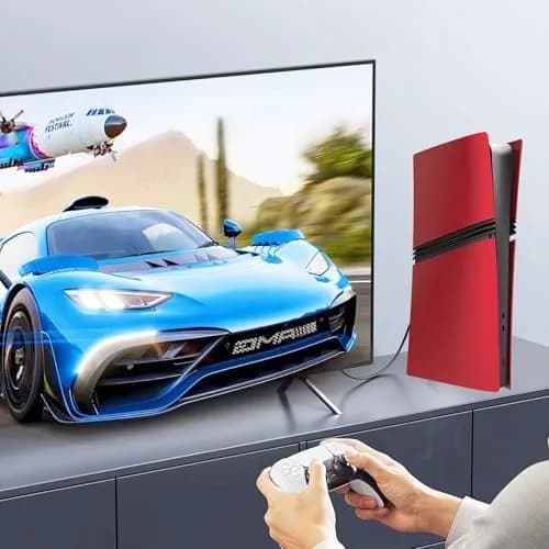 MIKNEKE Cover Plates for PS5 Pro Digital Edition Matte Faceplates in Red | Compatible with PlayStation 5 Pro Console (15.2*10.2 in) thumbnail 5