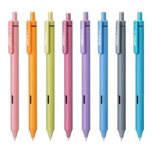 WRITECH Vintage Multicolor Gel Pens 8 Count (0.5mm Fine Point) | Smooth Writing & Quick Dry thumbnail 1