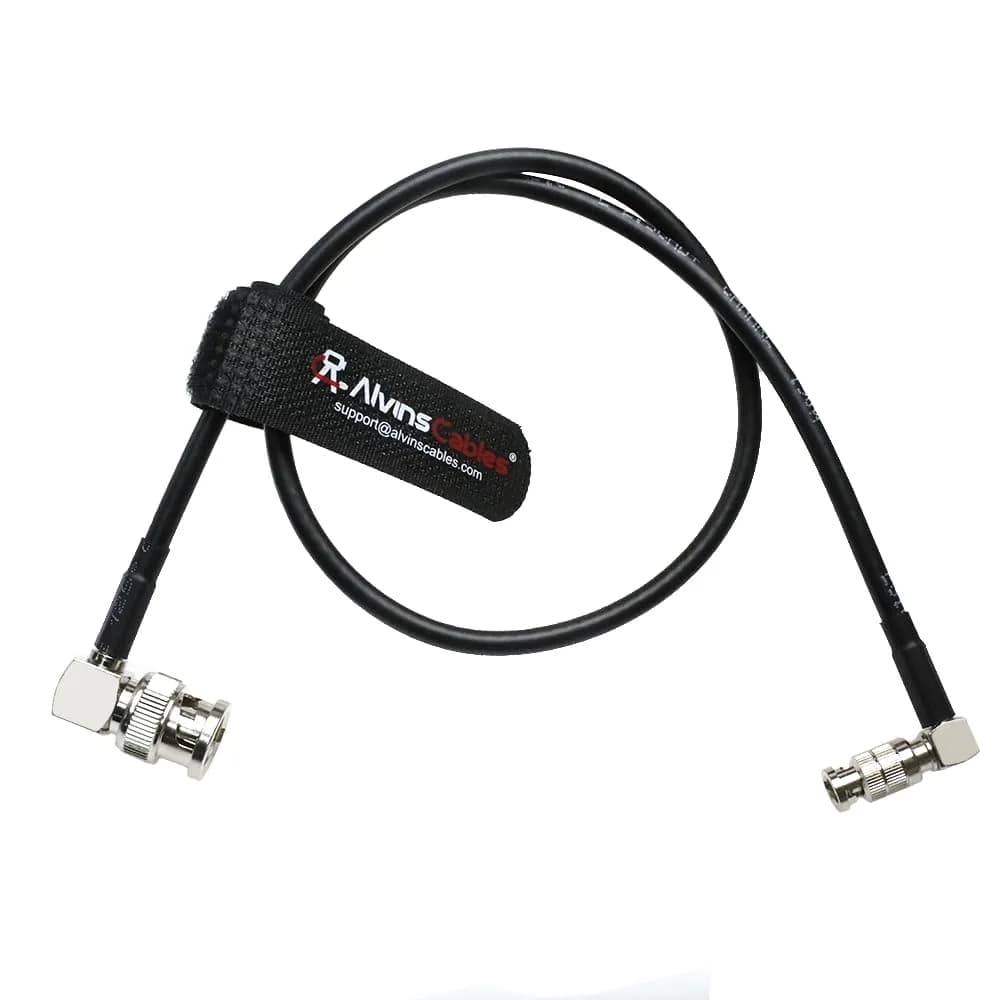 Alvin's Cables Micro-BNC High-Density BNC to BNC 6G HD SDI Coaxial Cable 50cm | Right-Angle 75 Ohm for Blackmagic Video Assist - main product image