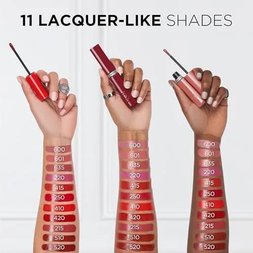 L'Oreal Paris Infallible Lacque Resistance Liquid Lipstick 16HR Long Lasting Lip Makeup Paris Sunset | Zero Transfer & Lacquer Shine thumbnail 4