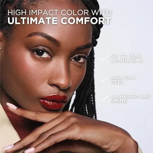 L'Oreal Paris Infallible Lacque Resistance Liquid Lipstick 16HR Long Lasting Lip Makeup Paris Sunset | Zero Transfer & Lacquer Shine thumbnail 6