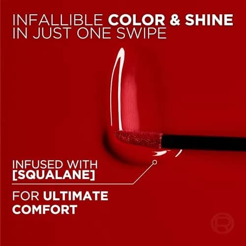 L'Oreal Paris Infallible Lacque Resistance Liquid Lipstick 16HR Long Lasting Lip Makeup Paris Sunset | Zero Transfer & Lacquer Shine thumbnail 7