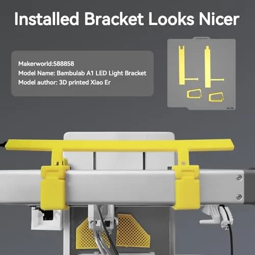 UniTak3D 24V LED Light Bar for Bambu Lab A1 3D Printer | 270mm High Brightness with 780mm Cable thumbnail 2