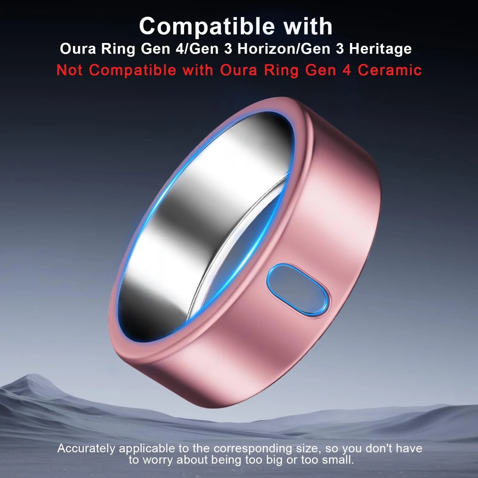 ZOOROO Oura Ring Case Size 7 (3-Pack, Silver, Rose Gold & Pink) | TPU Protector for Gen 3/4 - view 2