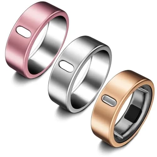 ZOOROO Oura Ring Case for Gen 3/4 Horizon/Heritage (Size 11) | TPU Protector with Charging Hole — Silver+RoseGold+Pink / Size 7