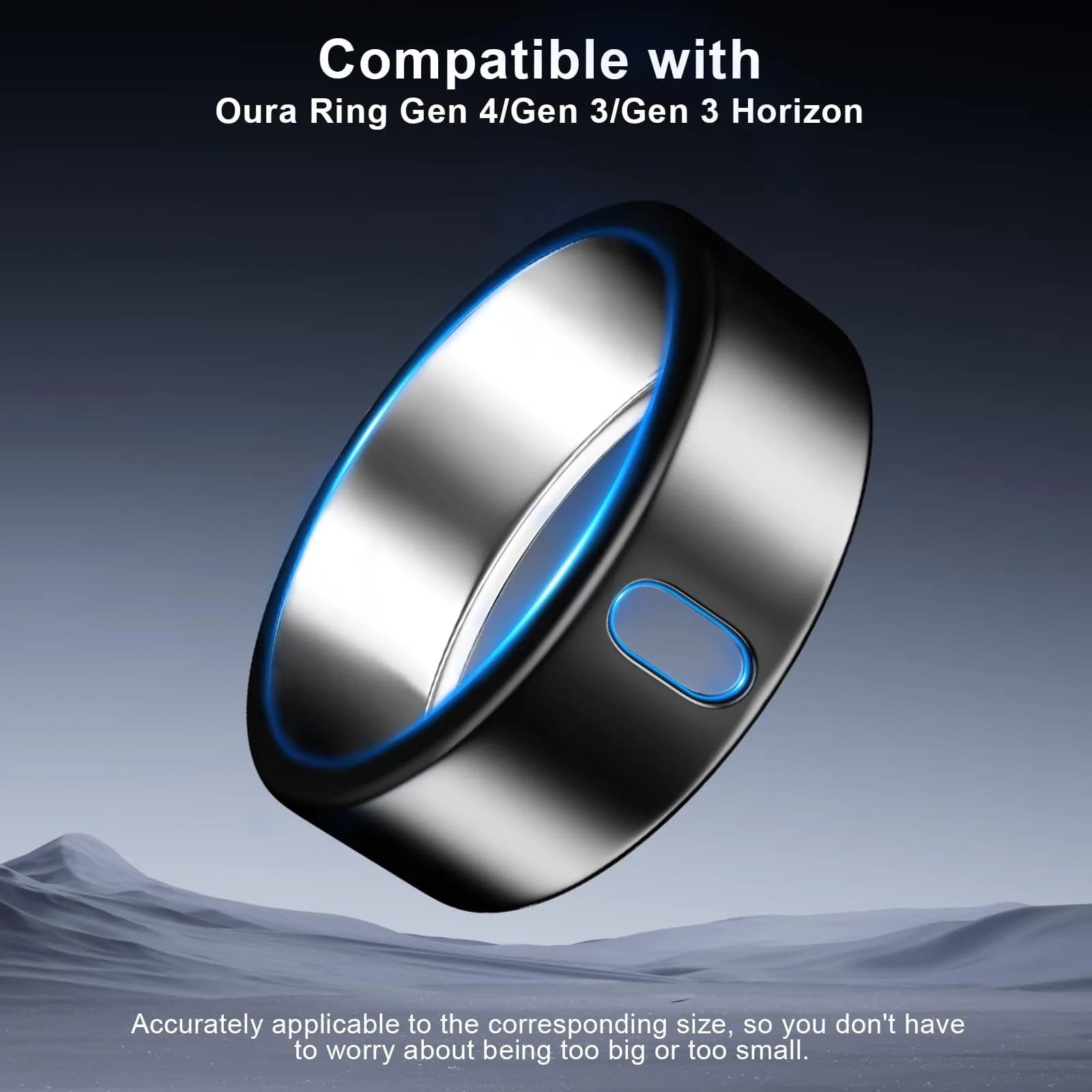ZOOROO Oura Ring Case for Gen 3/4 Horizon/Heritage (Size 11) | TPU Protector with Charging Hole - view 2