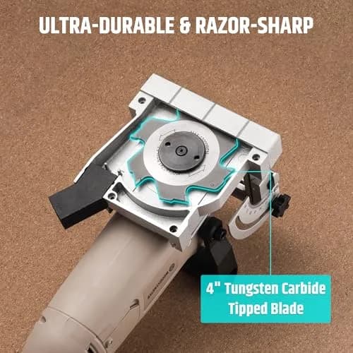 WOODSTARTER Biscuit Joiner Tool, 8.5 Amp 12000 RPM, Adjustable Angle & Depth, Dust Bag & 100 Biscuits | Wood Joinery & Furniture thumbnail 2