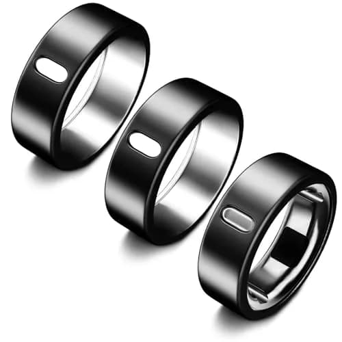 ZOOROO Oura Ring Gen 3/4 Case | Anti-Scratch Silicone Protector (3-Pack, Black) - main product image