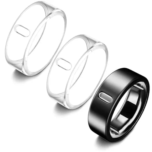 ZOOROO Oura Ring Cover for Gen 4/Gen 3 (Size 13, 3-Pack Clear*2+Black) | Protects Smart Ring from Scratches - main product image