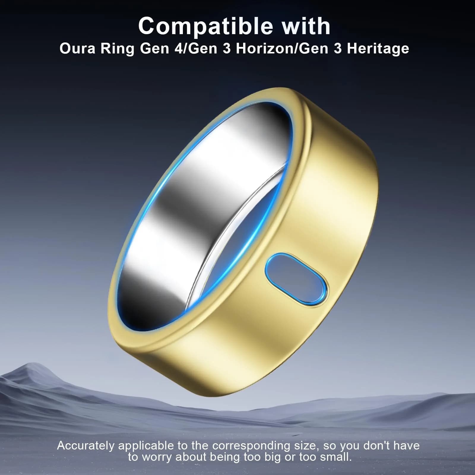 ZOOROO Oura Ring Case for Gen 3/4 Horizon/Heritage (Size 12) | TPU Protector with Charging Hole - view 2