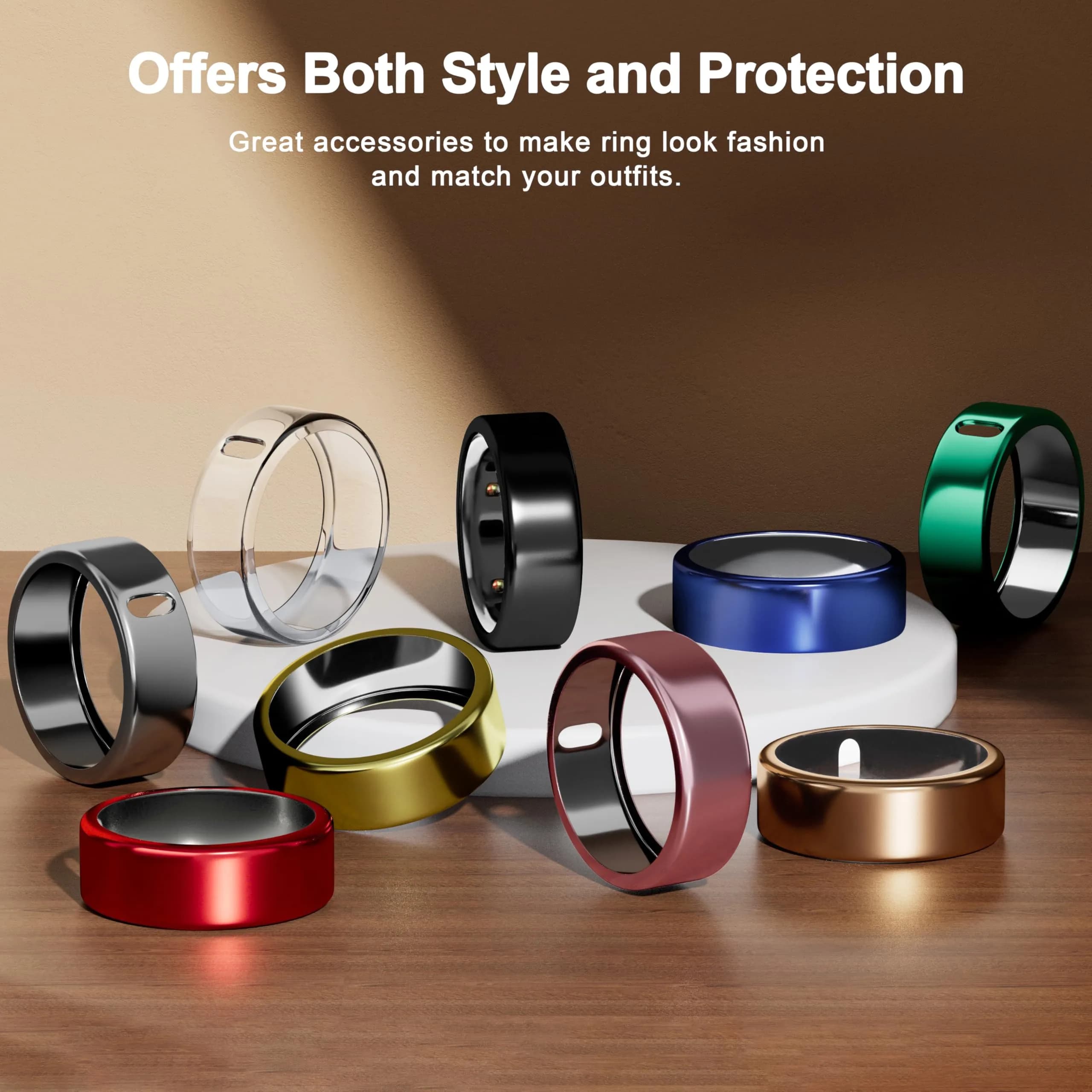 ZOOROO Oura Ring Case for Gen 3/4 Horizon/Heritage (Size 12) | TPU Protector with Charging Hole - view 7