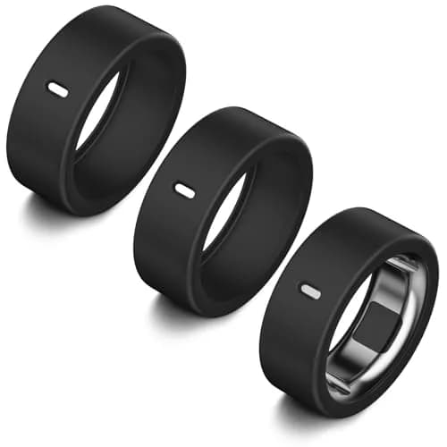 ZOOROO Black 3 Pack Oura Ring Cover | Size 4, Silicone Protector for Oura Ring Gen 4/3 thumbnail 1