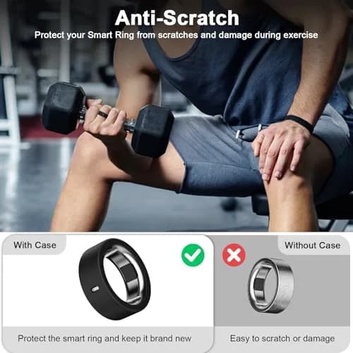 ZOOROO Black 3 Pack Oura Ring Cover | Size 4, Silicone Protector for Oura Ring Gen 4/3 thumbnail 3
