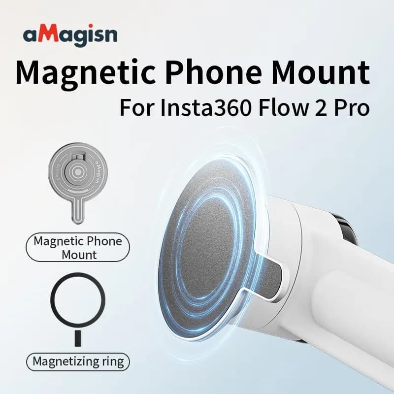 Rszfnjxry Magnetic Mount Adapter for Insta360 Flow 2 Pro | Stable Phone Attachment, Supports All Mobile Phones thumbnail 7