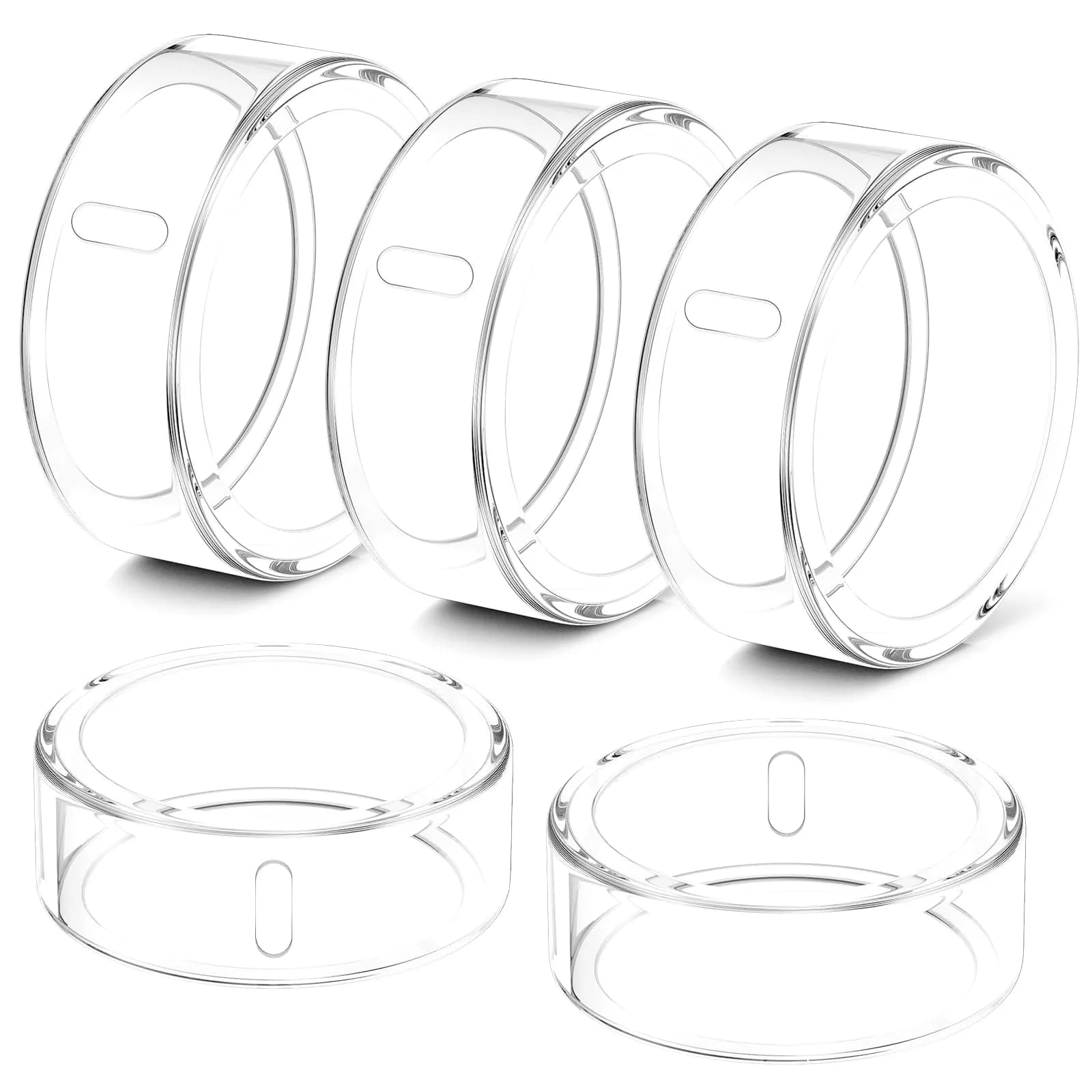 Hexasider Ring Cover Size 7 | Ultra-Thin TPU Compatible with Oura Ring 4/3 (0.6mm, Clear) — Clear*5