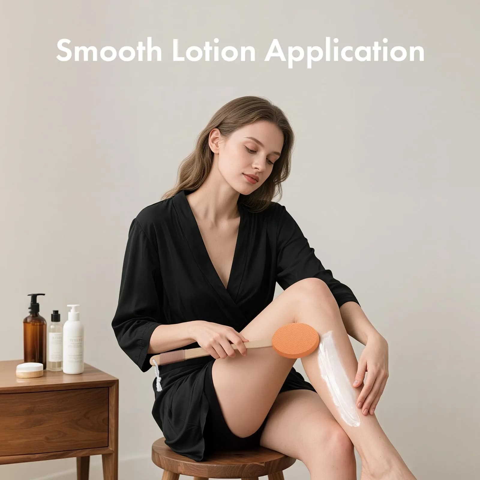 AmazerBath Lotion Applicator with 4 Replaceable Pads & Long Handle | FDA Approved for Back & Feet - view 7