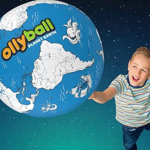 Ollyball Planet Earth Ultimate Indoor Play Ball, Colorful Ball, Suitable for Indoor and Outdoor Use Educational Toy thumbnail 4